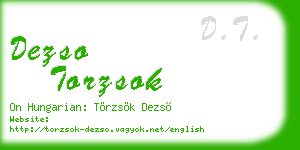 dezso torzsok business card