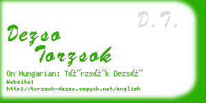 dezso torzsok business card